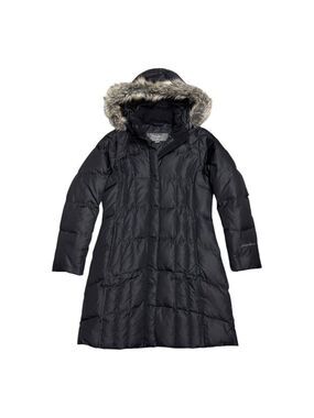 EDDIE BAUER Down Fill Coat Faux Fur Winter Puffer Parka Jacket Womens Small